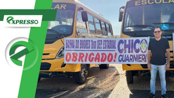 Barra do Bugres recebe novos ônibus escolares após indicação do deputado Chico Guarnieri